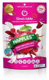 Freeze-Dried Apple Bites Dusted with Raspberry Powder - Vegan America