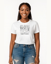 'Happy Thoughts' Version 2, Eco-Friendly TShirt - Vegan America