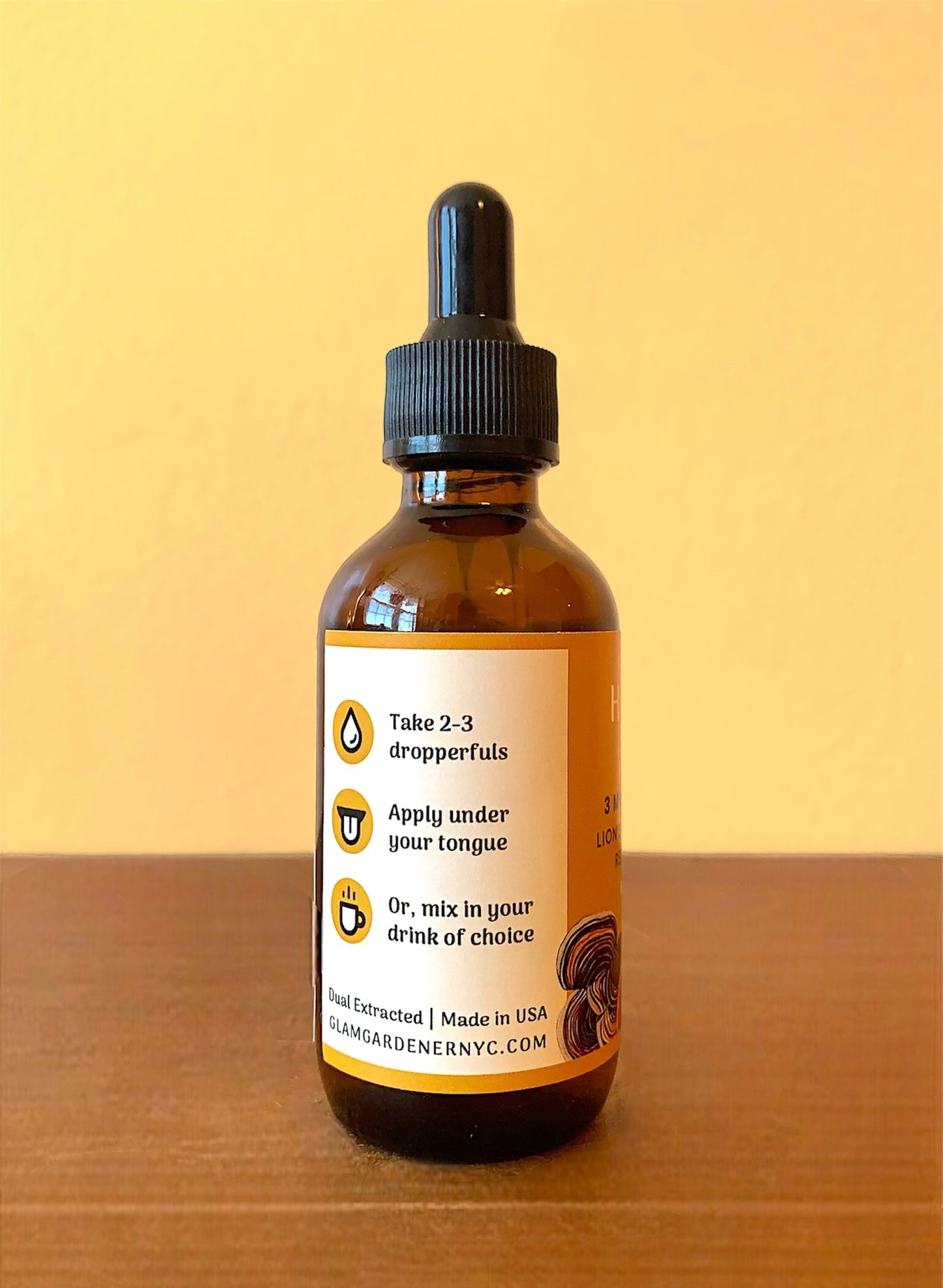 Healthy Brain: Lion's mane, Reishi and Turkey Tail Mushroom Herbal Tincture