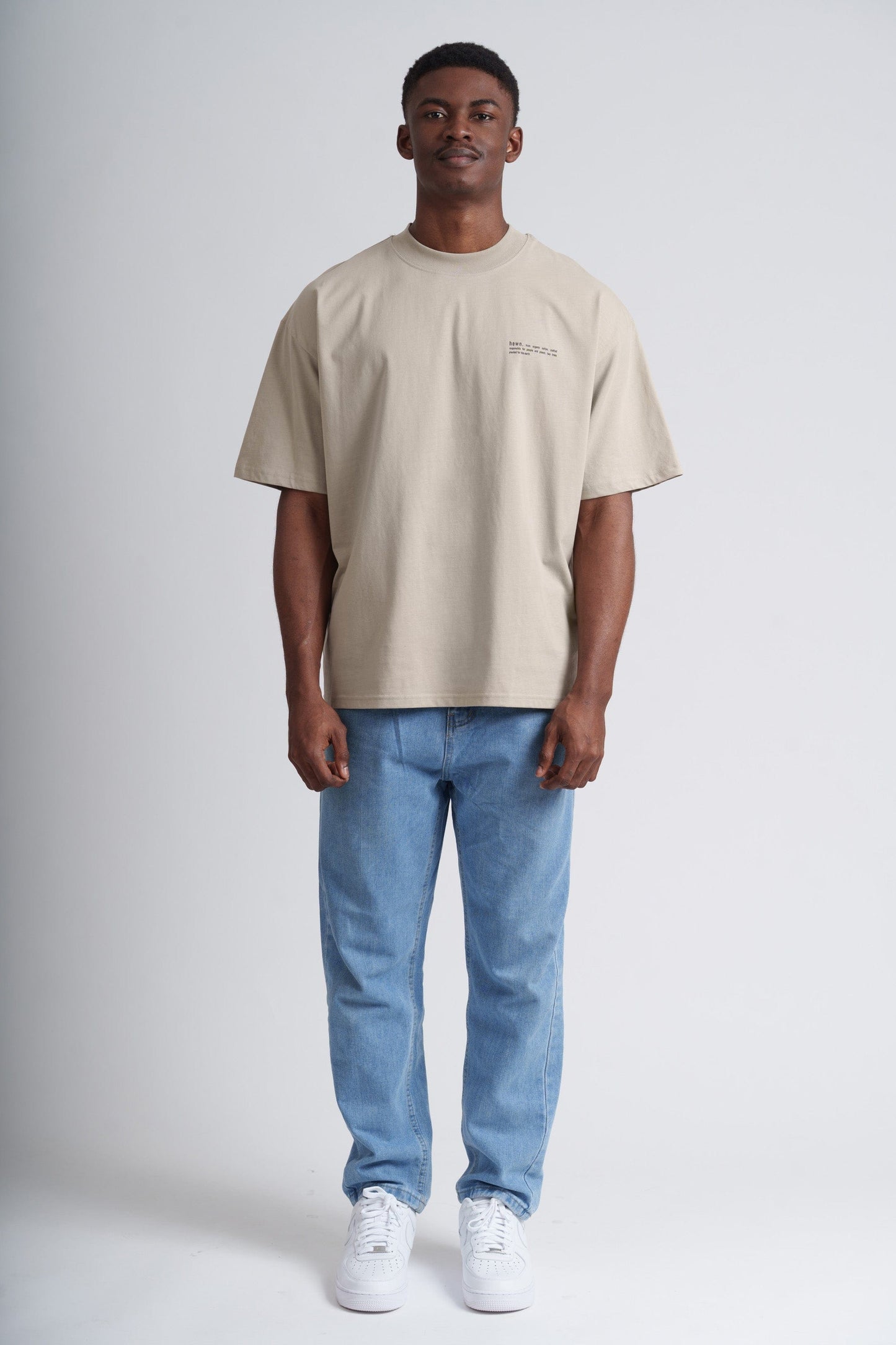 Men's Organic Cotton Signature Oversized T-Shirt | Limestone Grey