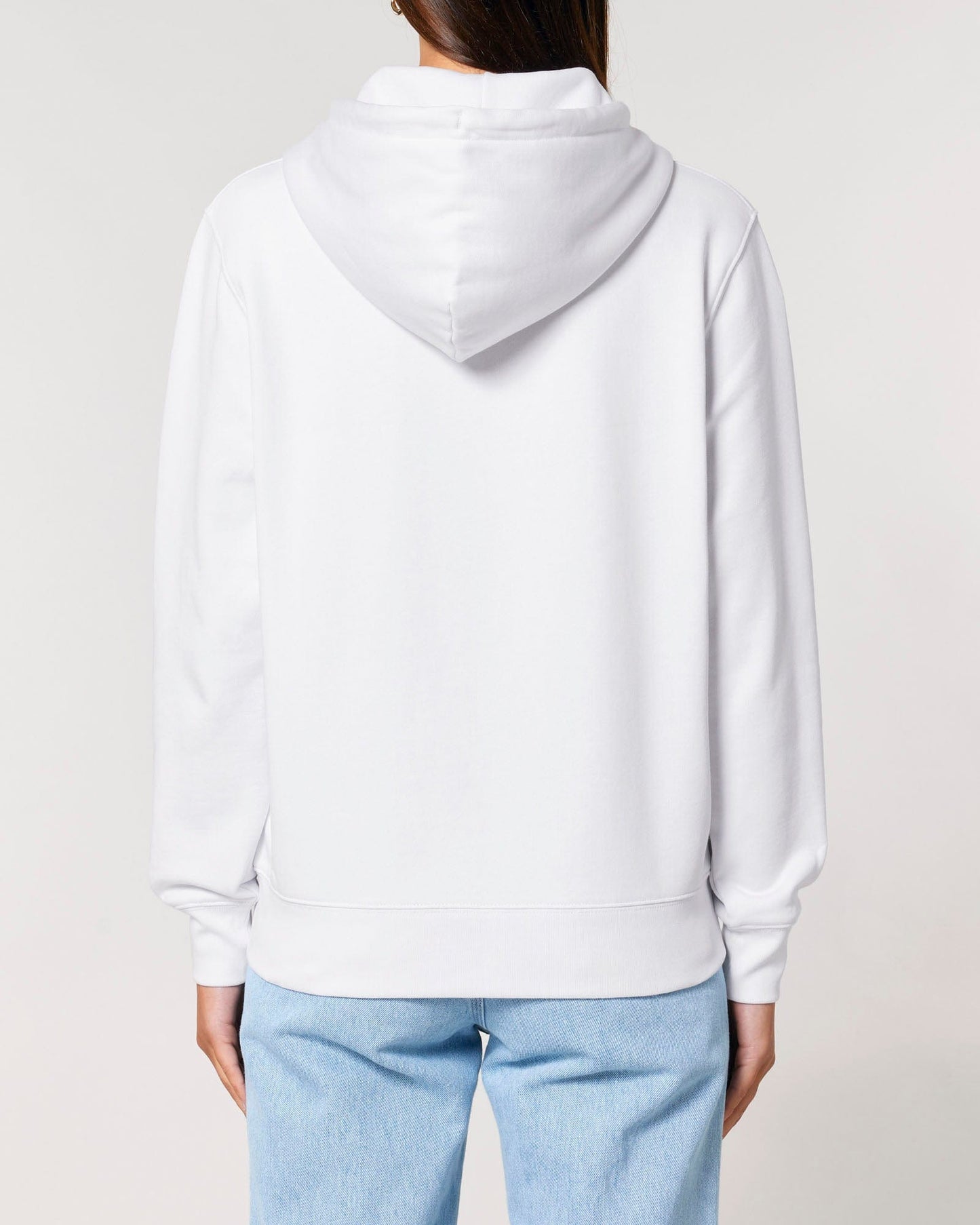 Women's Organic Cotton Relaxed Fit Zip Hoodie | Snow White