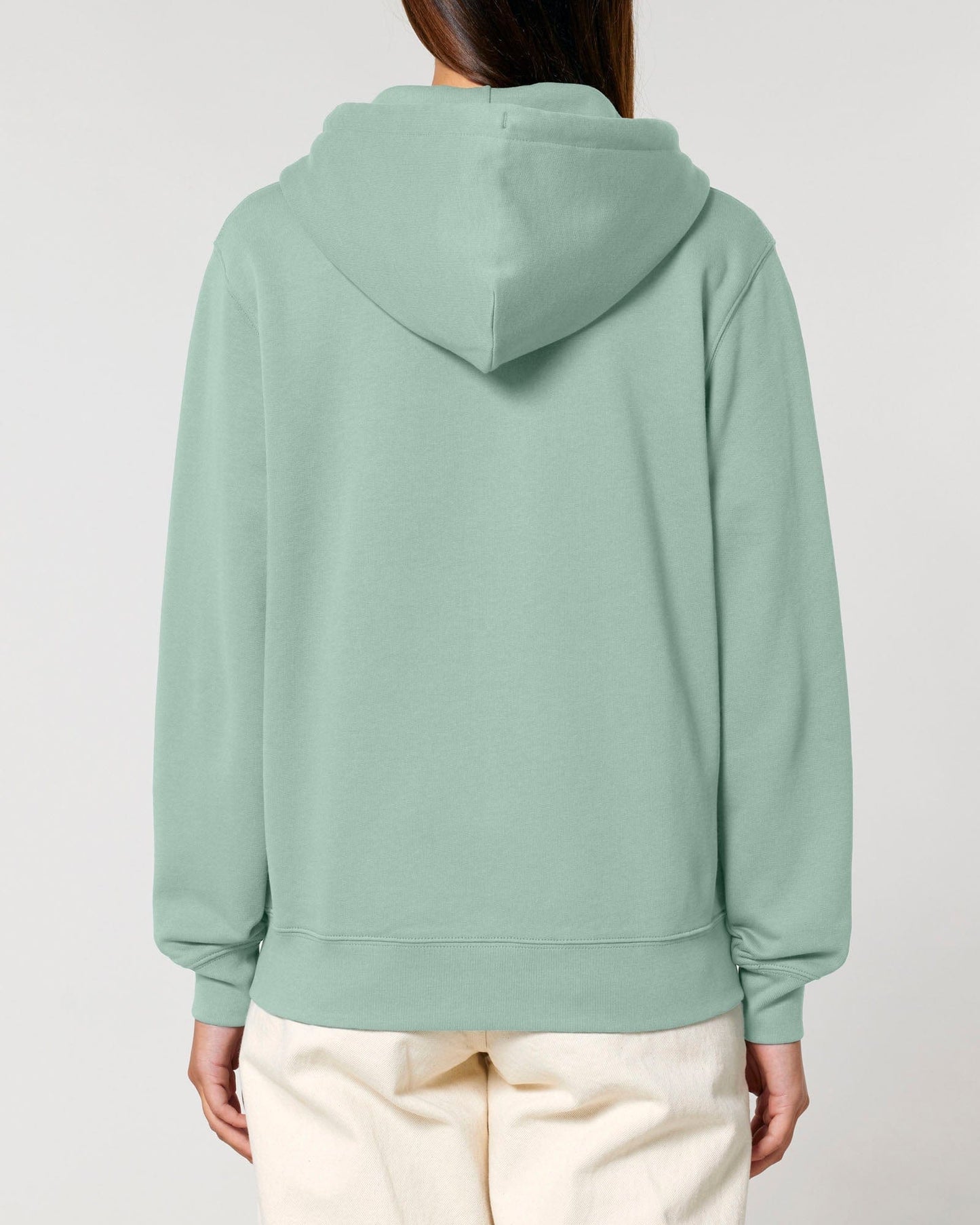 Women's Organic Cotton Relaxed Fit Zip Hoodie | Aloe Green
