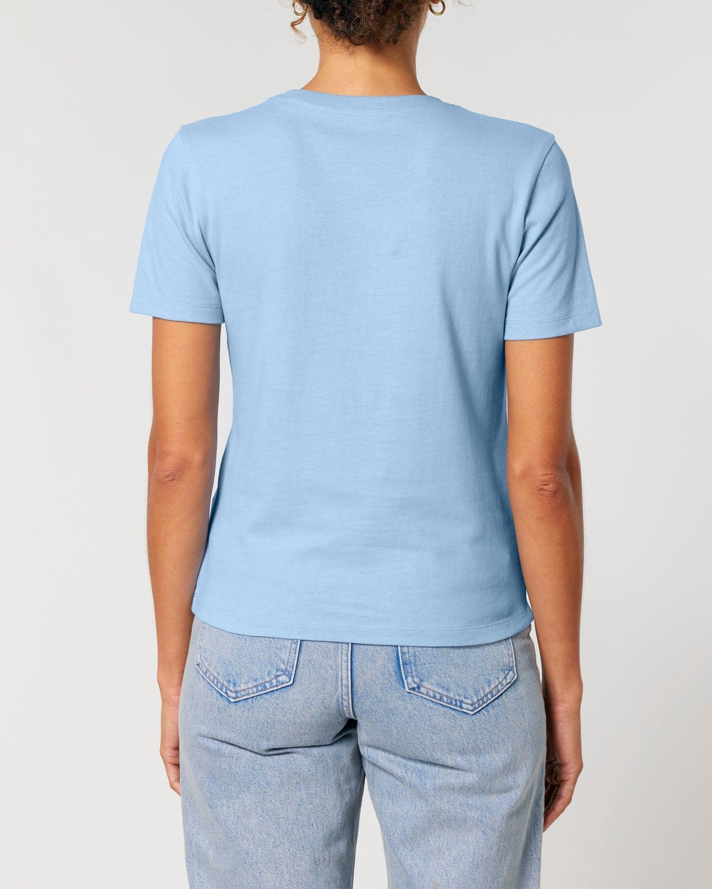 Women's Organic Cotton Fitted T-Shirt | Sky Blue