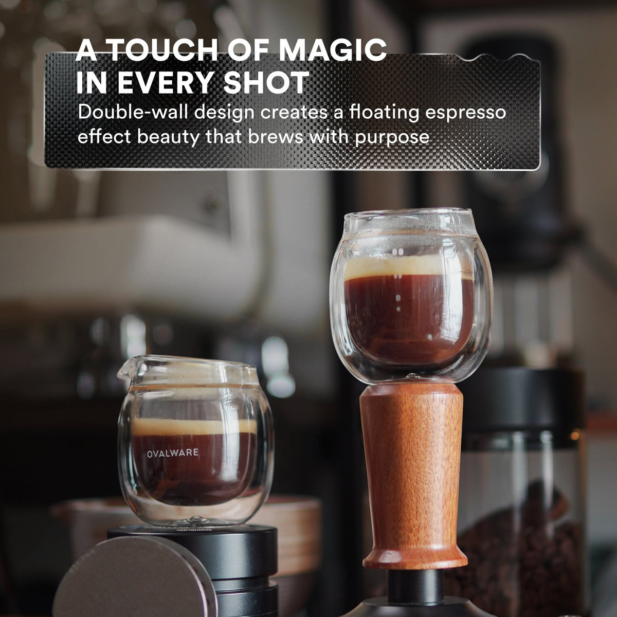 Double Wall Espresso Pouring Glass (Set of 2) - Vegan America