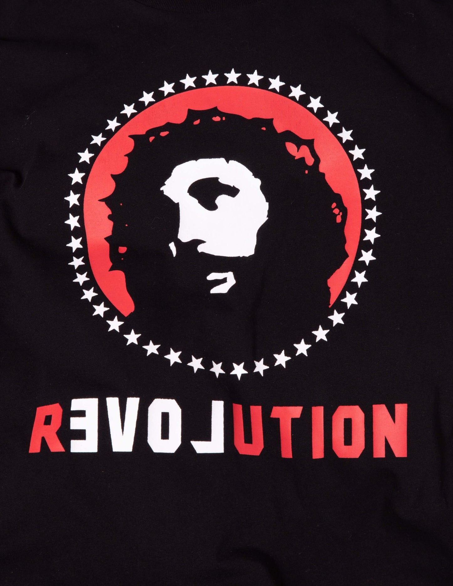 Love Revolution Printed T-shirt, Unisex Black - Vegan America