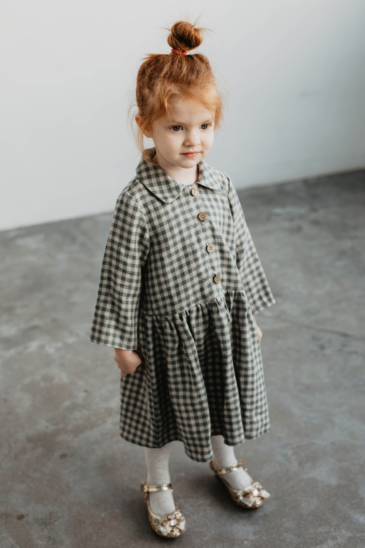 Medeina Girls Linen Dress | Multiple Colours