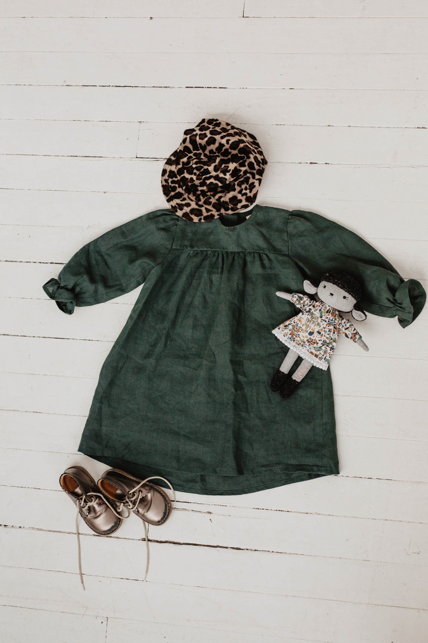 Zemyna Girls Linen Dress | Multiple Colours