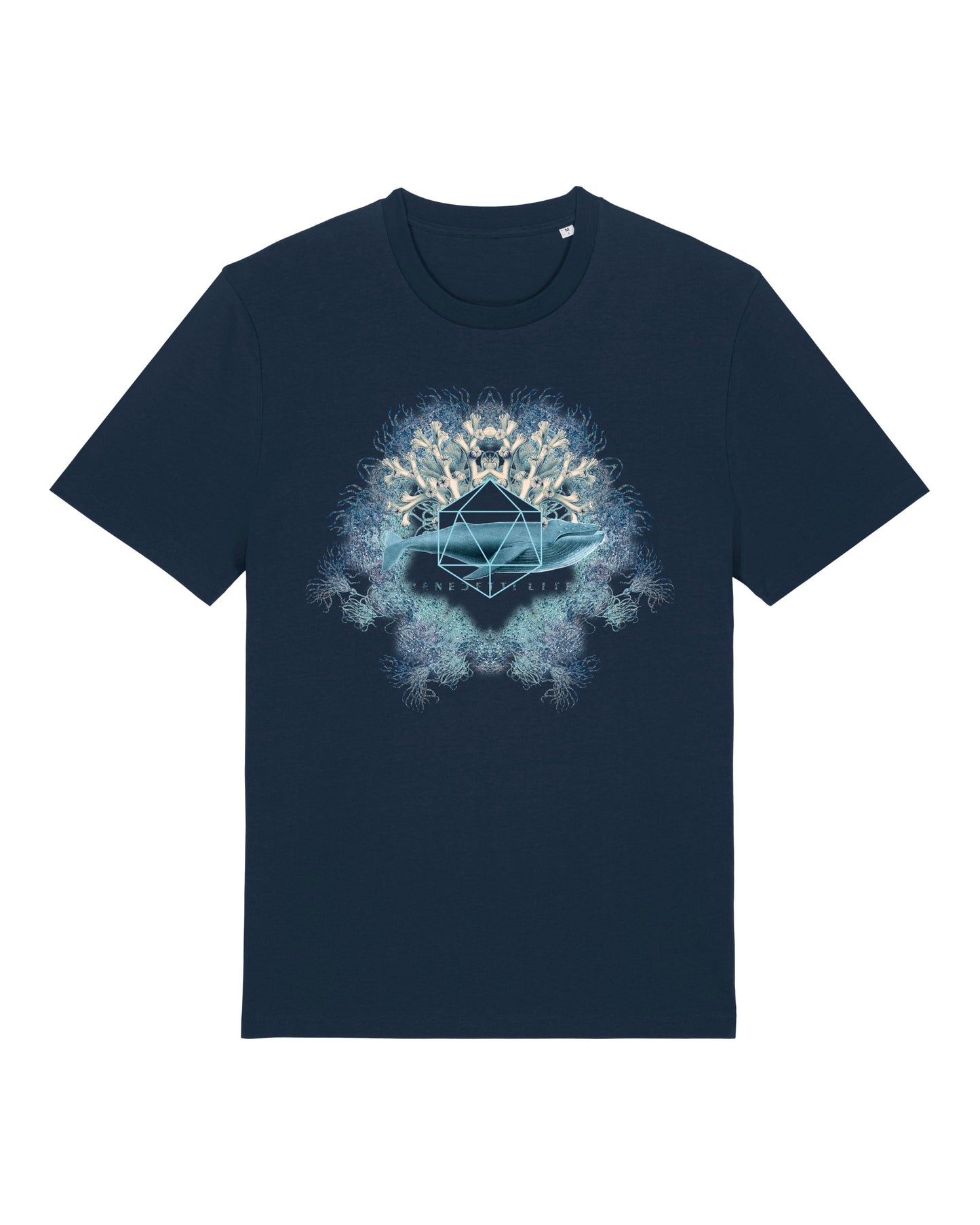 Unisex Icosahedron Navy T-Shirt