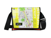messenger bag M banner *lisbon exclusive* map green - Vegan America