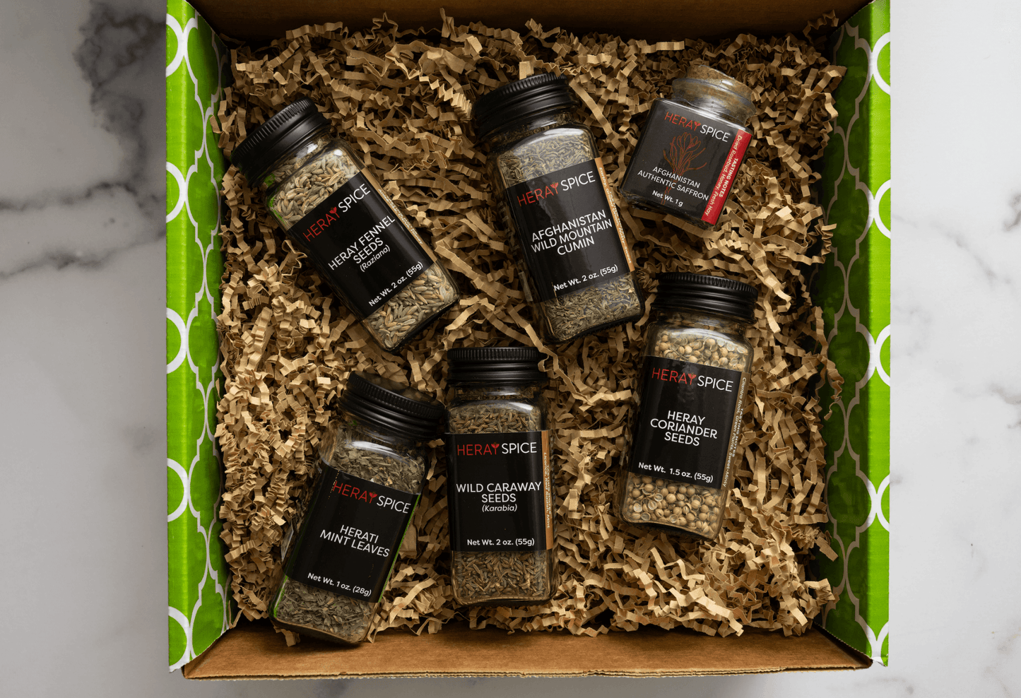 Heray Gift Box (A Jar of Heray Saffron + 4 Other Single Origin Spices) - Vegan America
