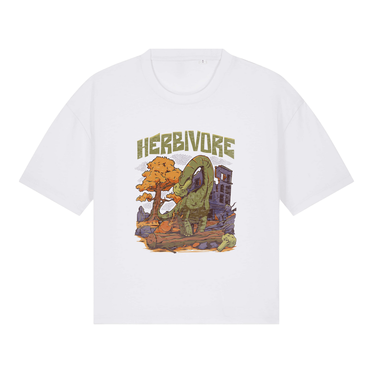 Herbivore Dinosaur Women's Boxy T-Shirt - Vegan America