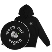 Worn Out Vegan Hoodie (Embroidered) - Vegan America