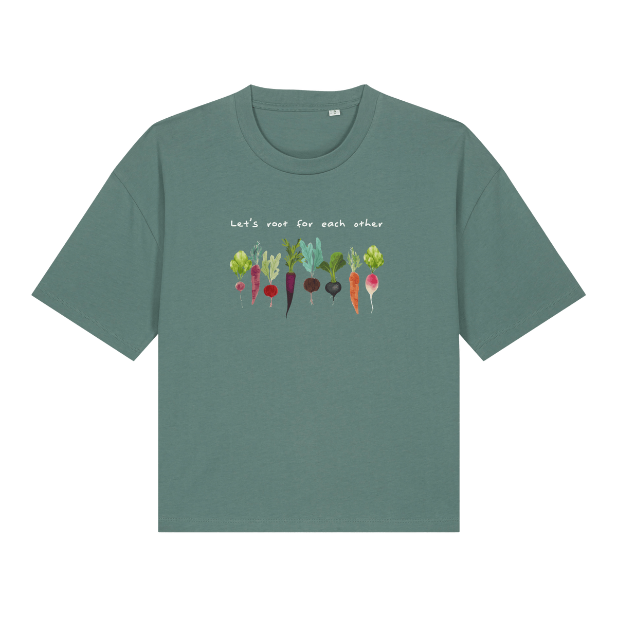Let's Root For Each Other Women's Boxy T-Shirt - Vegan America