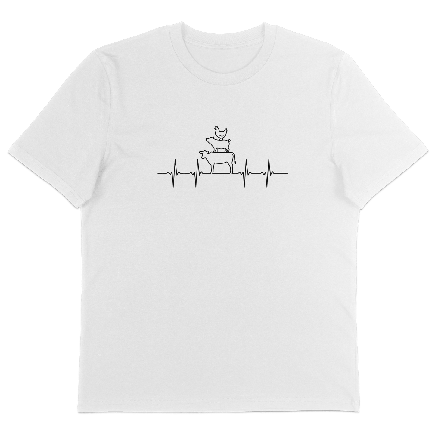 Animals Heartbeat T-Shirt - Vegan America