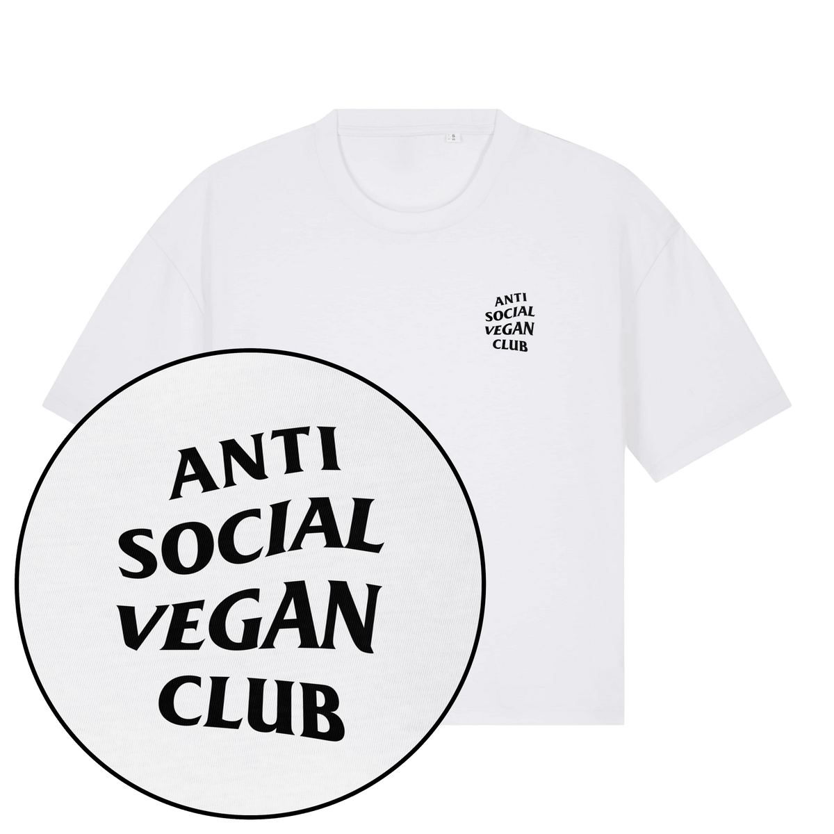 Anti Social Vegan Club Women's Boxy Streetwear T-Shirt - Vegan America