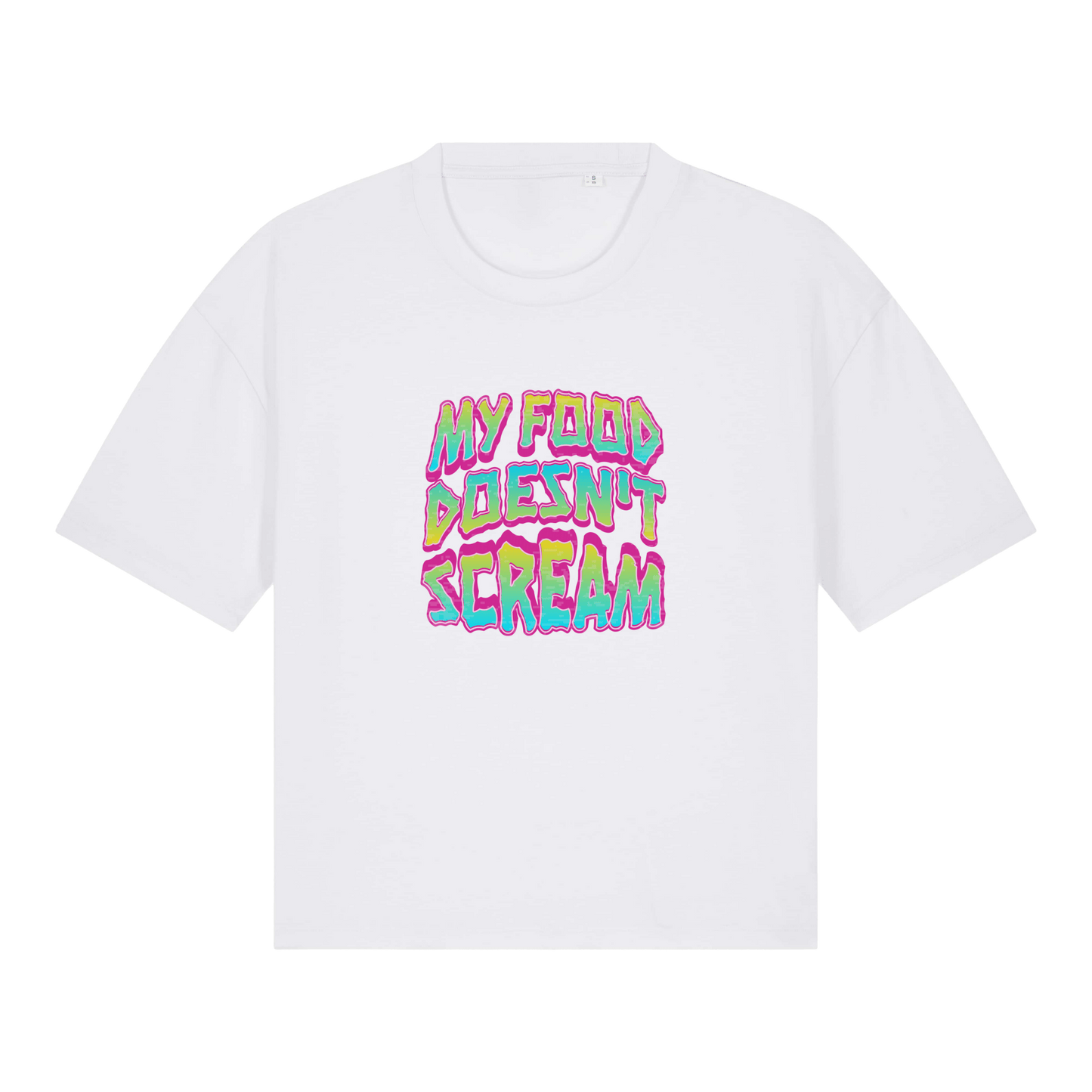 My Food Doesn't Scream Women's Boxy T-Shirt - Vegan America