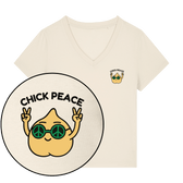 Chick Peace Women's V Neck T-Shirt - Vegan America