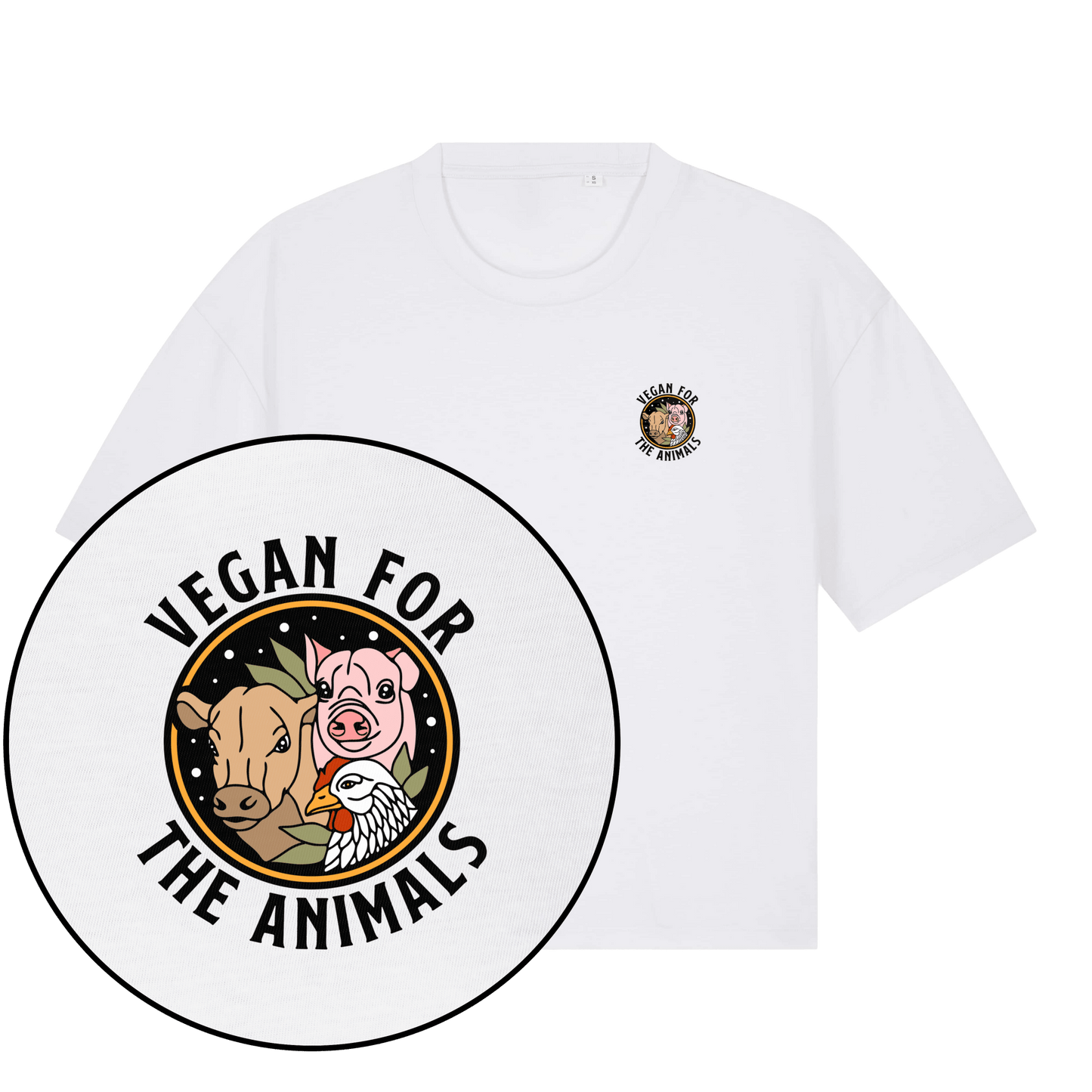 Vegan For The Animals Earthlings Women's Boxy T-Shirt - Vegan America