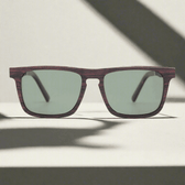 Palau - Rectangle Wooden Sunglasses - Vegan America