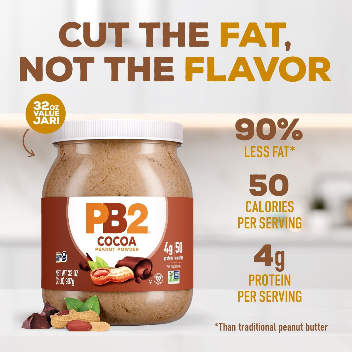 PB2 Special Bundle - 32 oz - Original and Cocoa - Vegan America