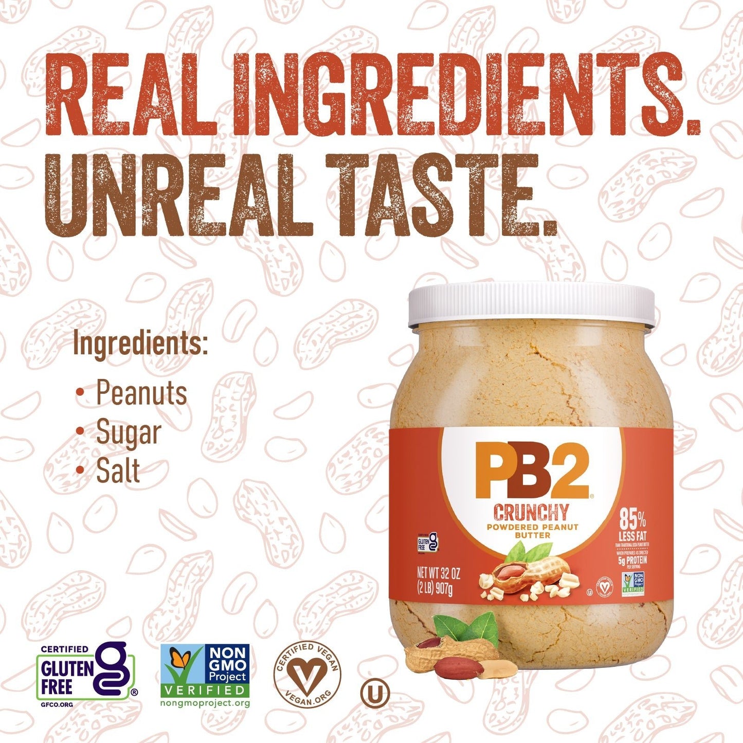 PB2 Special Bundle - 32 oz - Original and Crunchy - Vegan America