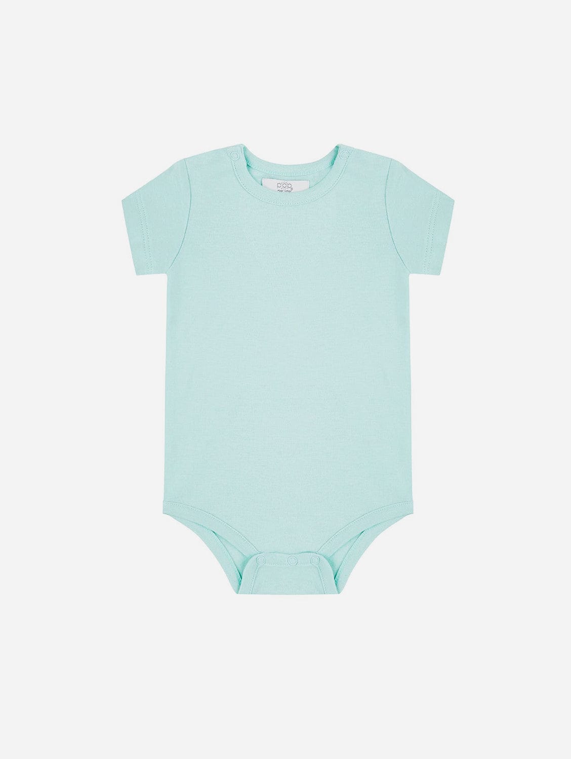Pop My Way Organic Cotton Short Sleeved Bodysuit | Mint Mint / 0-3 months