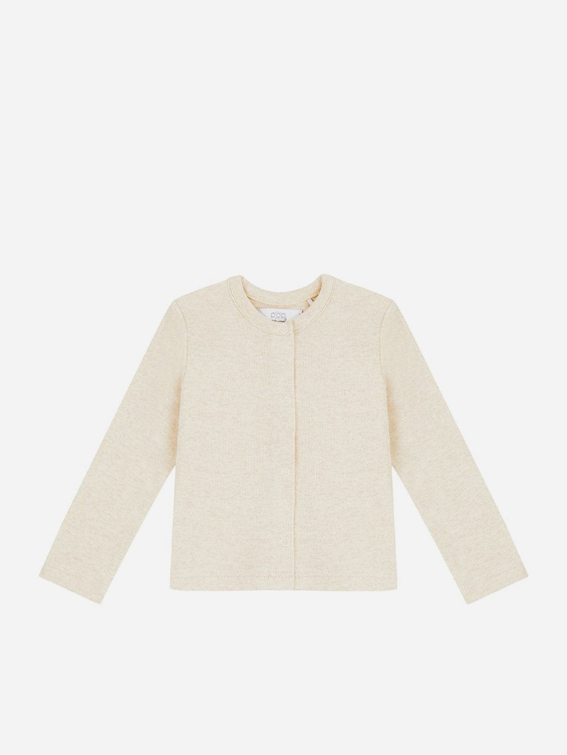 Pop My Way Organic Cotton Cardigan | Oatmeal Oatmeal / 3-6 months