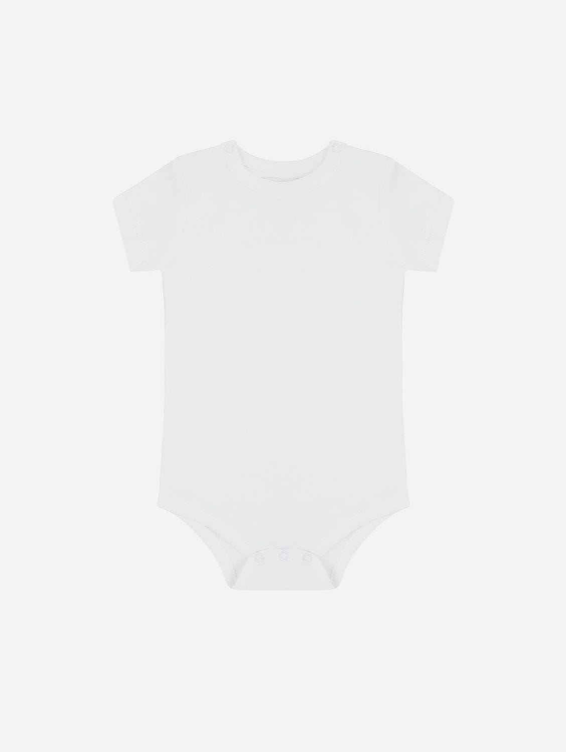 Pop My Way Organic Cotton Short Sleeved Bodysuit | White