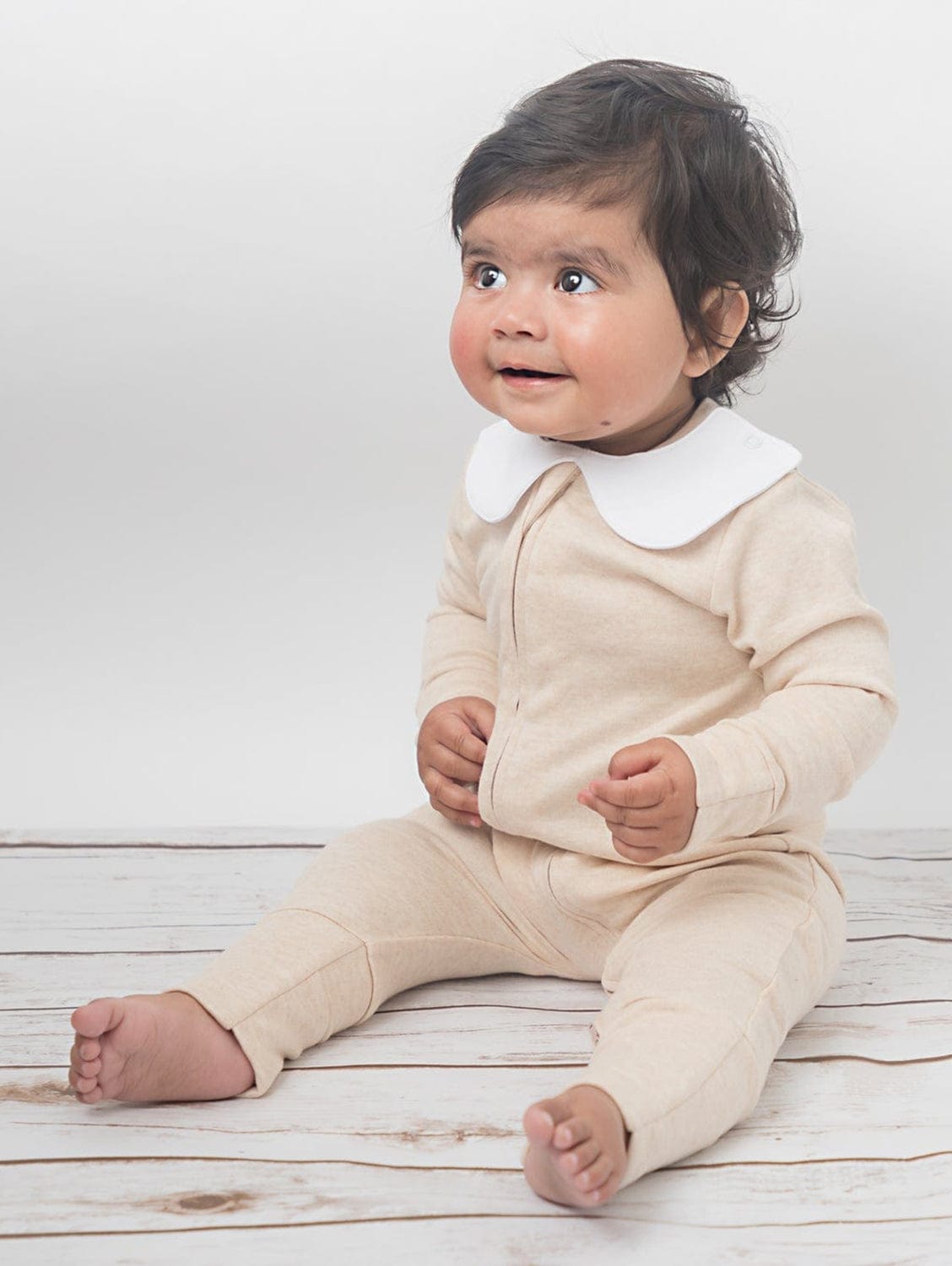 Organic Cotton Zippered Sleepsuit | Sky Blue