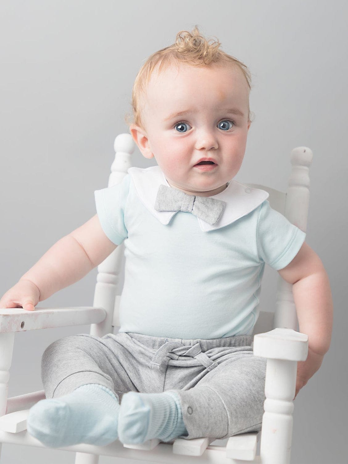 Organic Cotton Short Sleeved Bodysuit | Sky Blue