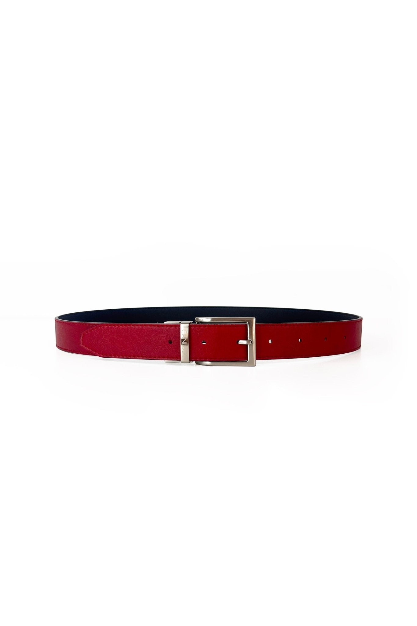 Reverse reversible belt – Black/Red - Vegan America