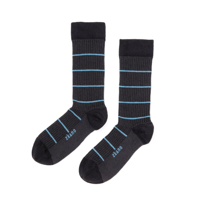 Shadow Stripe Stripe Crew Socks from Zkano
