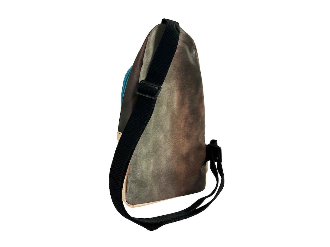 shoulder bag publicity banner dark brown - Vegan America