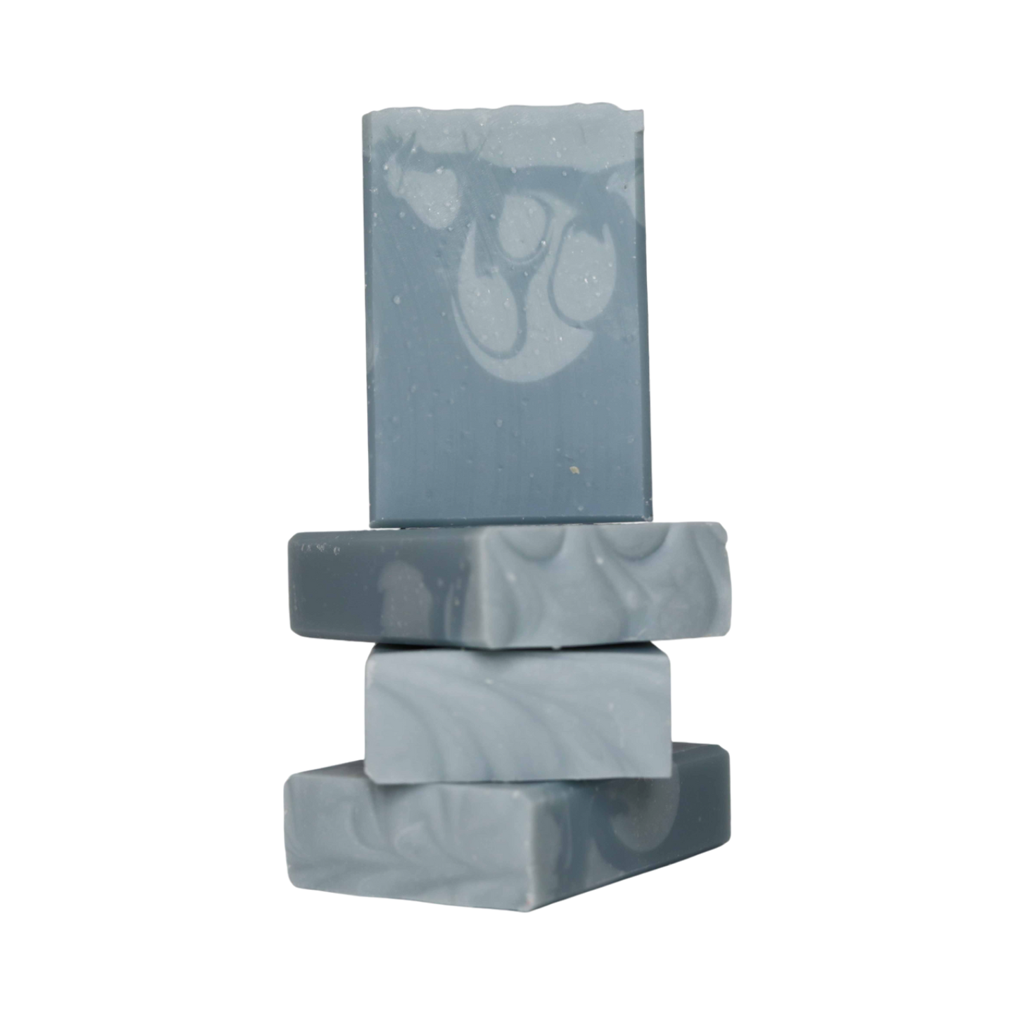 Snow Day Bar SOap Stack of blue grey soap