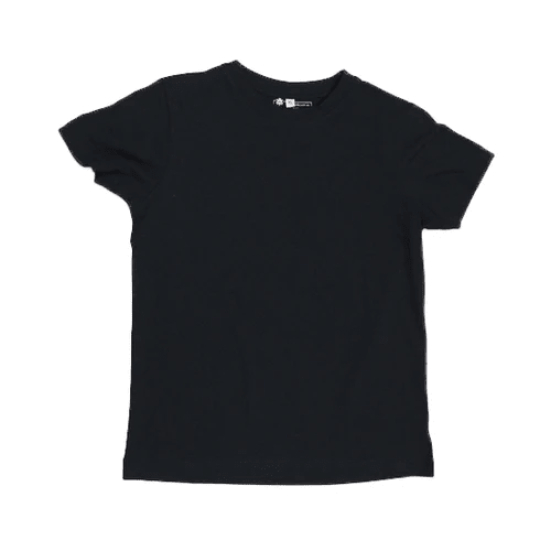 Round Neck T-Shirt, Kids Black - Vegan America