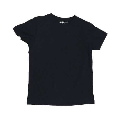 Round Neck T-Shirt, Kids Black - Vegan America