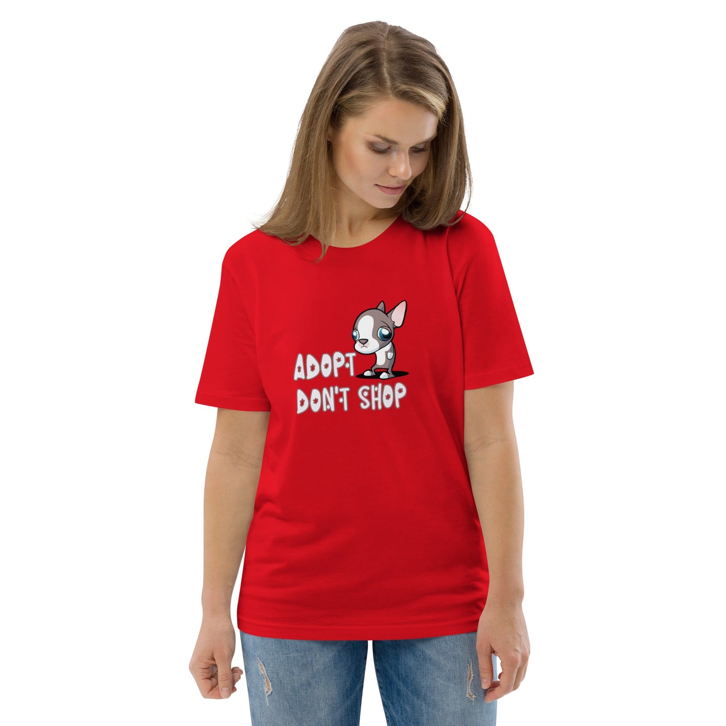 Adopt Don't Shop Unisex organic cotton t-shirt