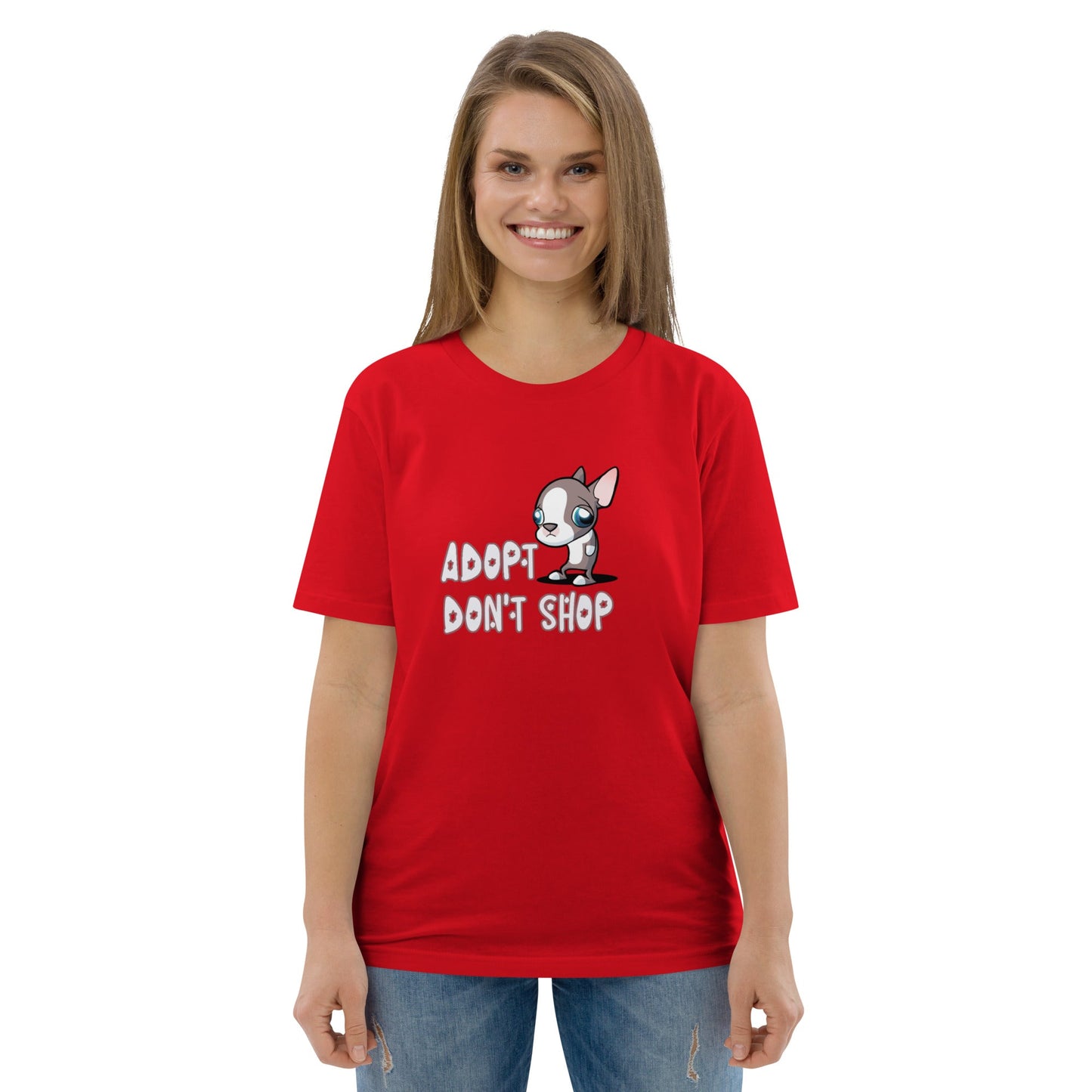 Adopt Don't Shop Unisex organic cotton t-shirt