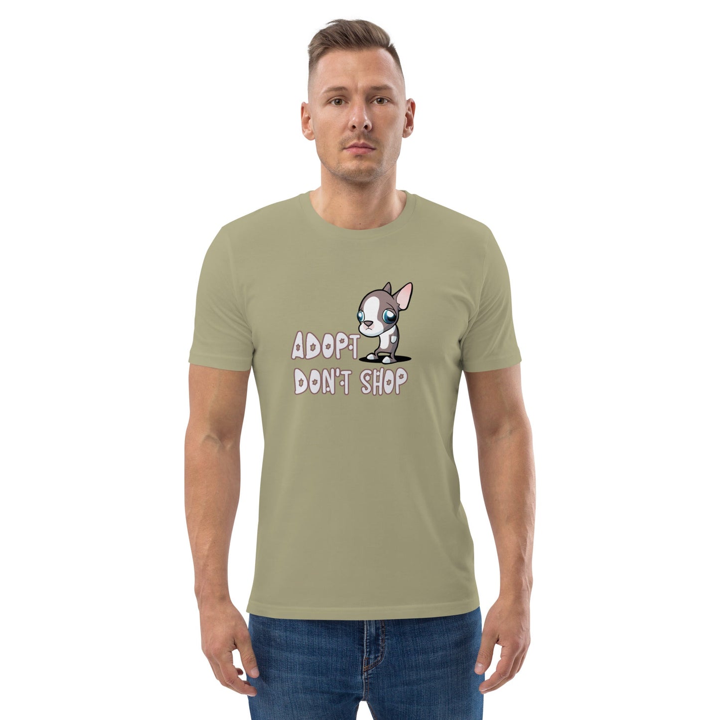 Adopt Don't Shop Unisex organic cotton t-shirt