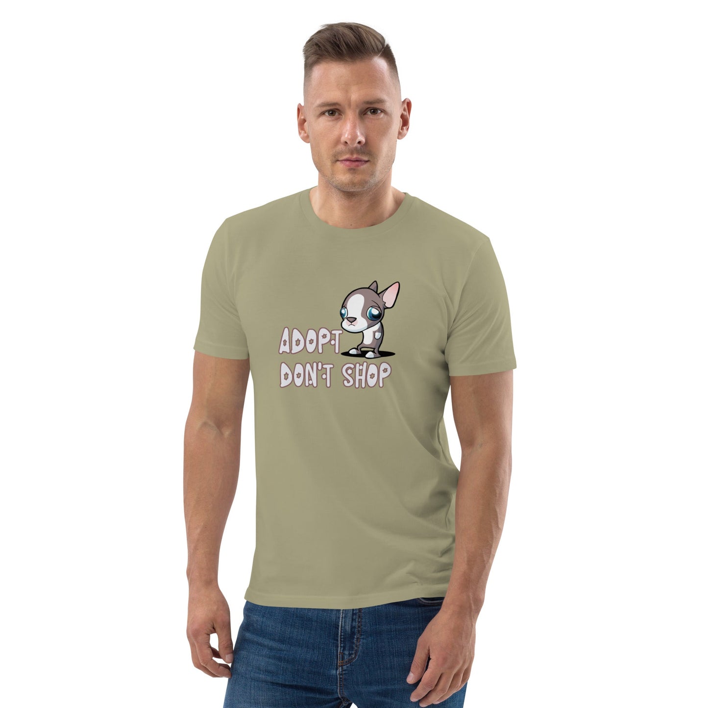 Adopt Don't Shop Unisex organic cotton t-shirt