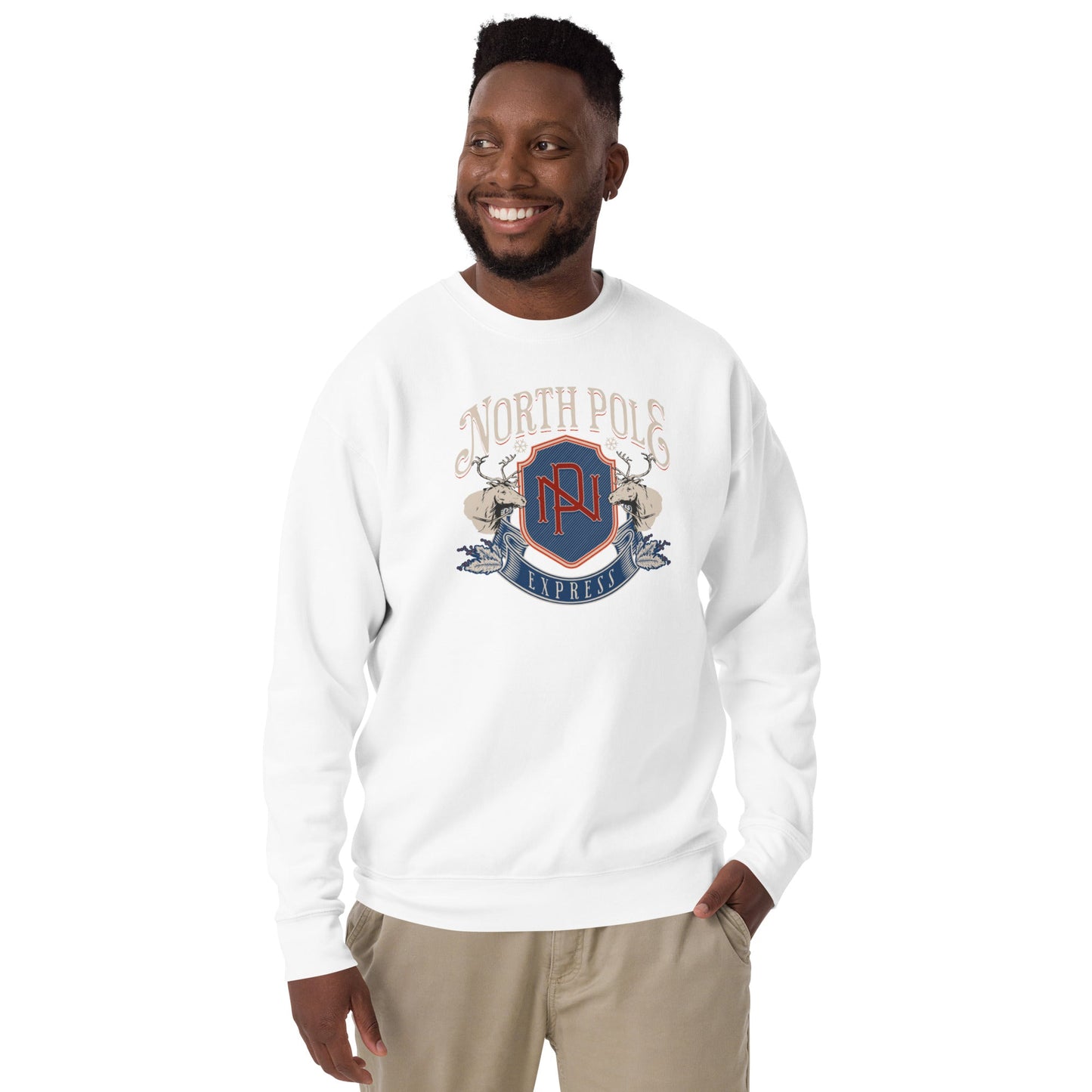 North Pole, Unisex Holiday Sweatshirt - Vegan America