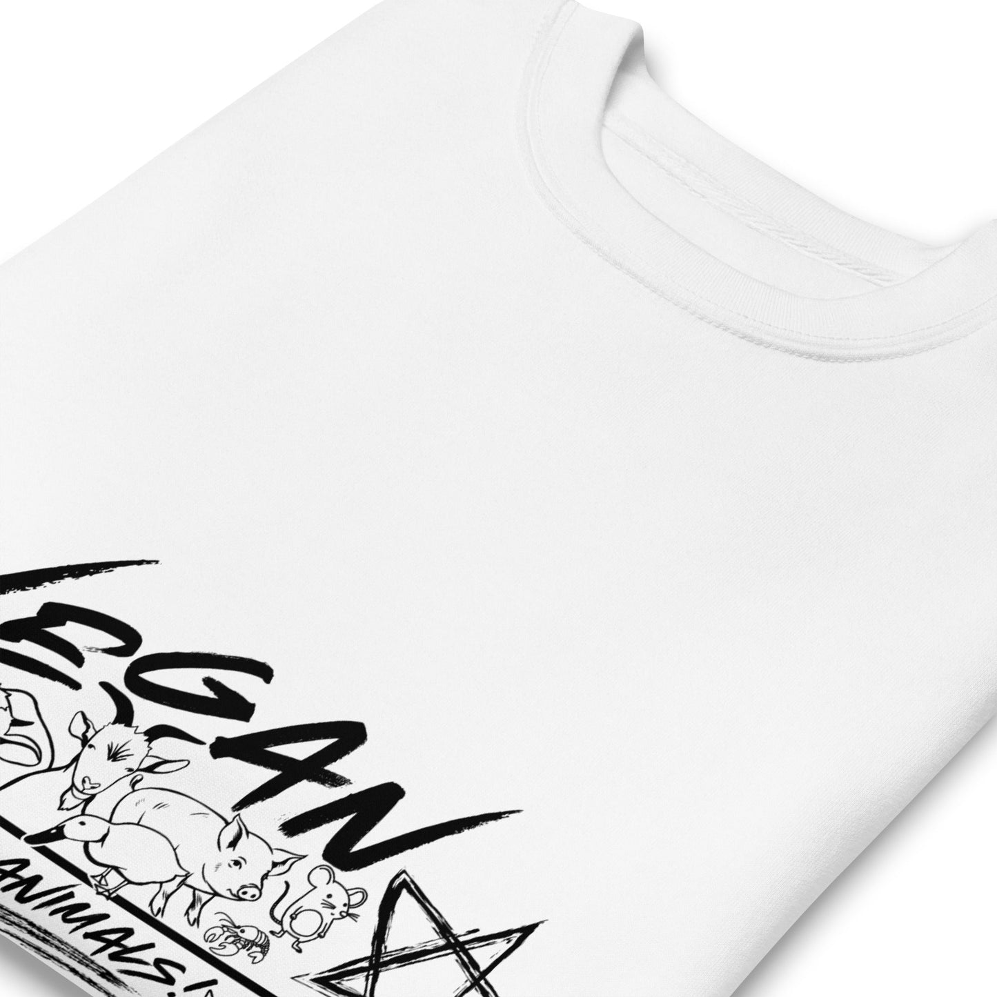 VEGAN " Means For The ANIMALS! " Unisex Premium Sweatshirt