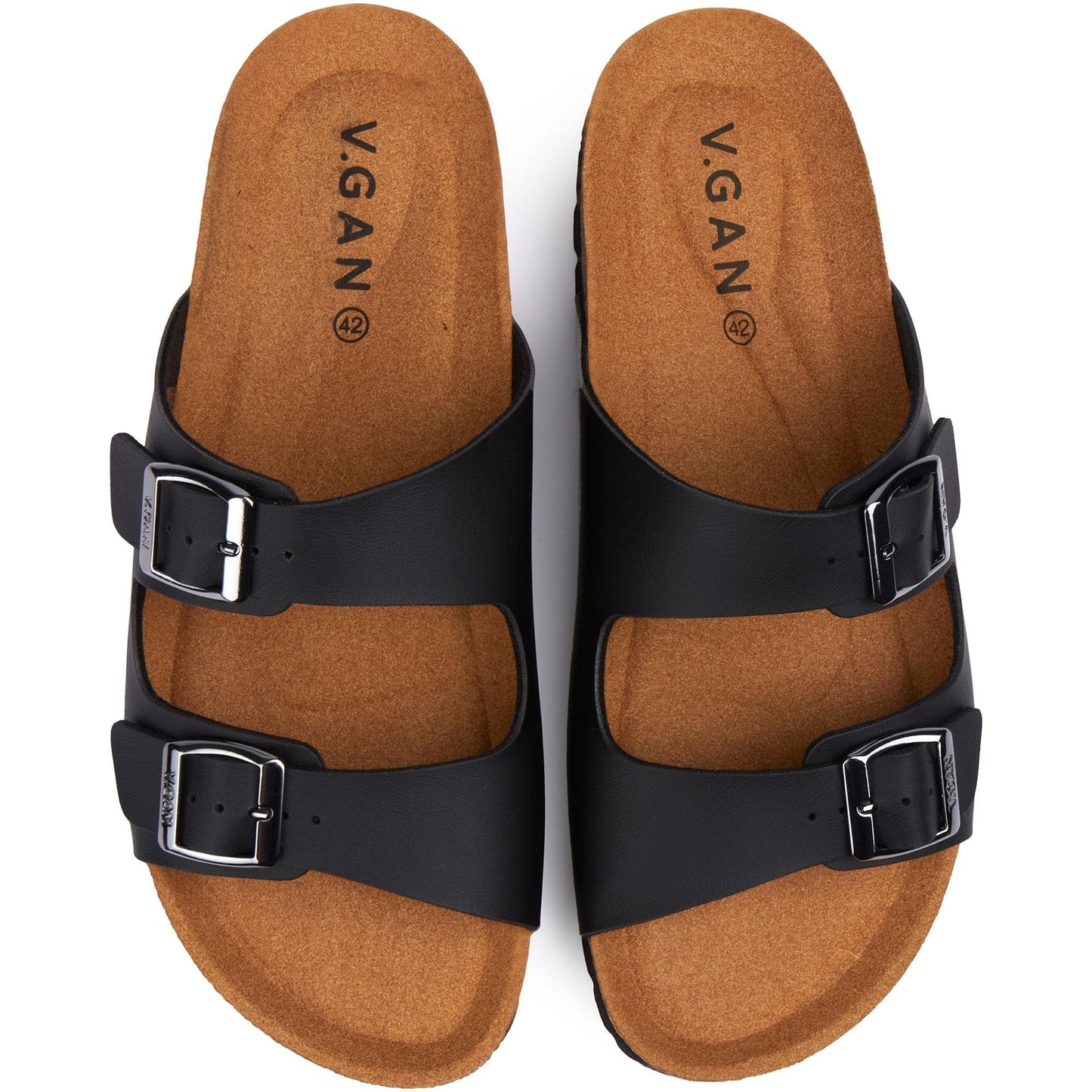 Mango Men's Vegan Comfort Footbed Sandals | Black