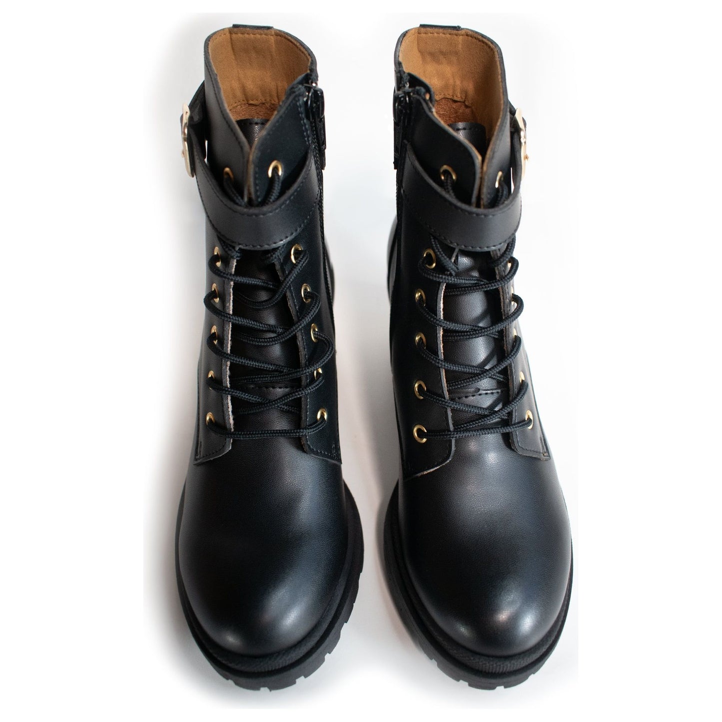 Lace Up Track Sole Booties