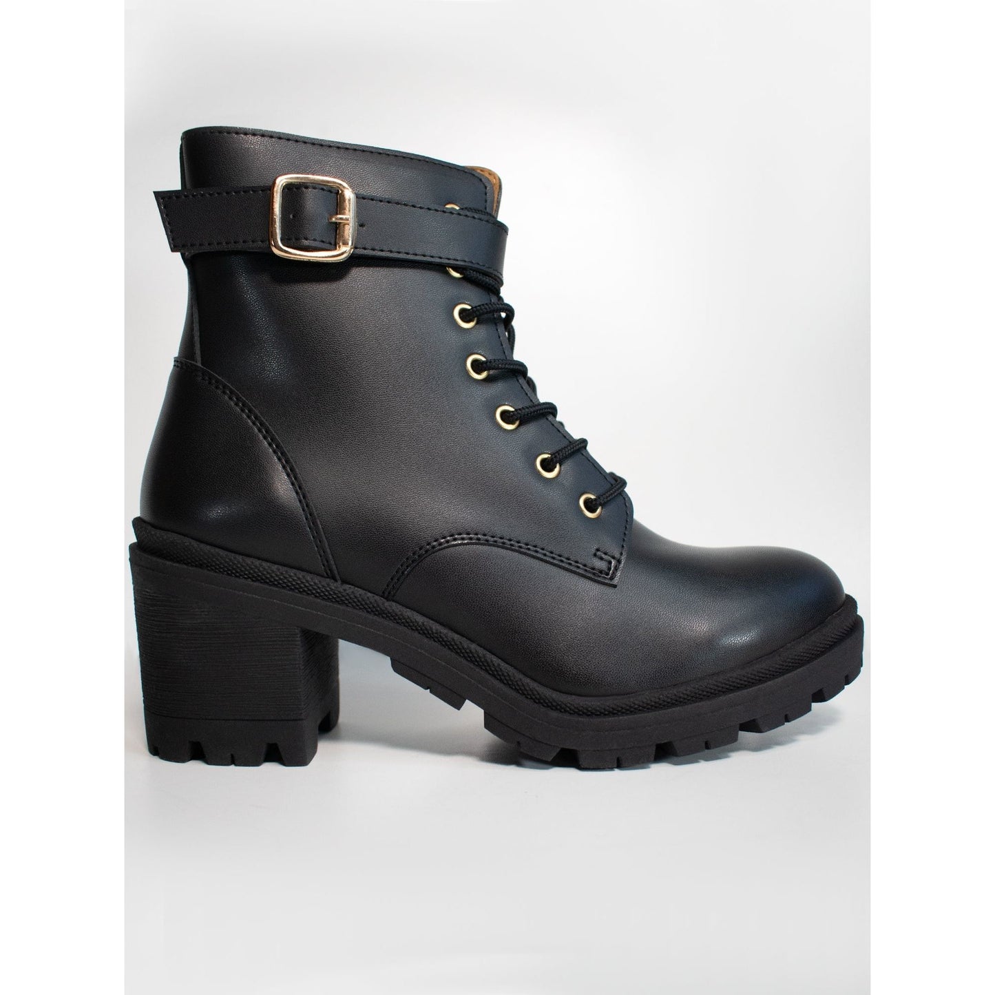 Lace Up Track Sole Booties