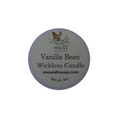 vanilla bean wickless candle 3oz