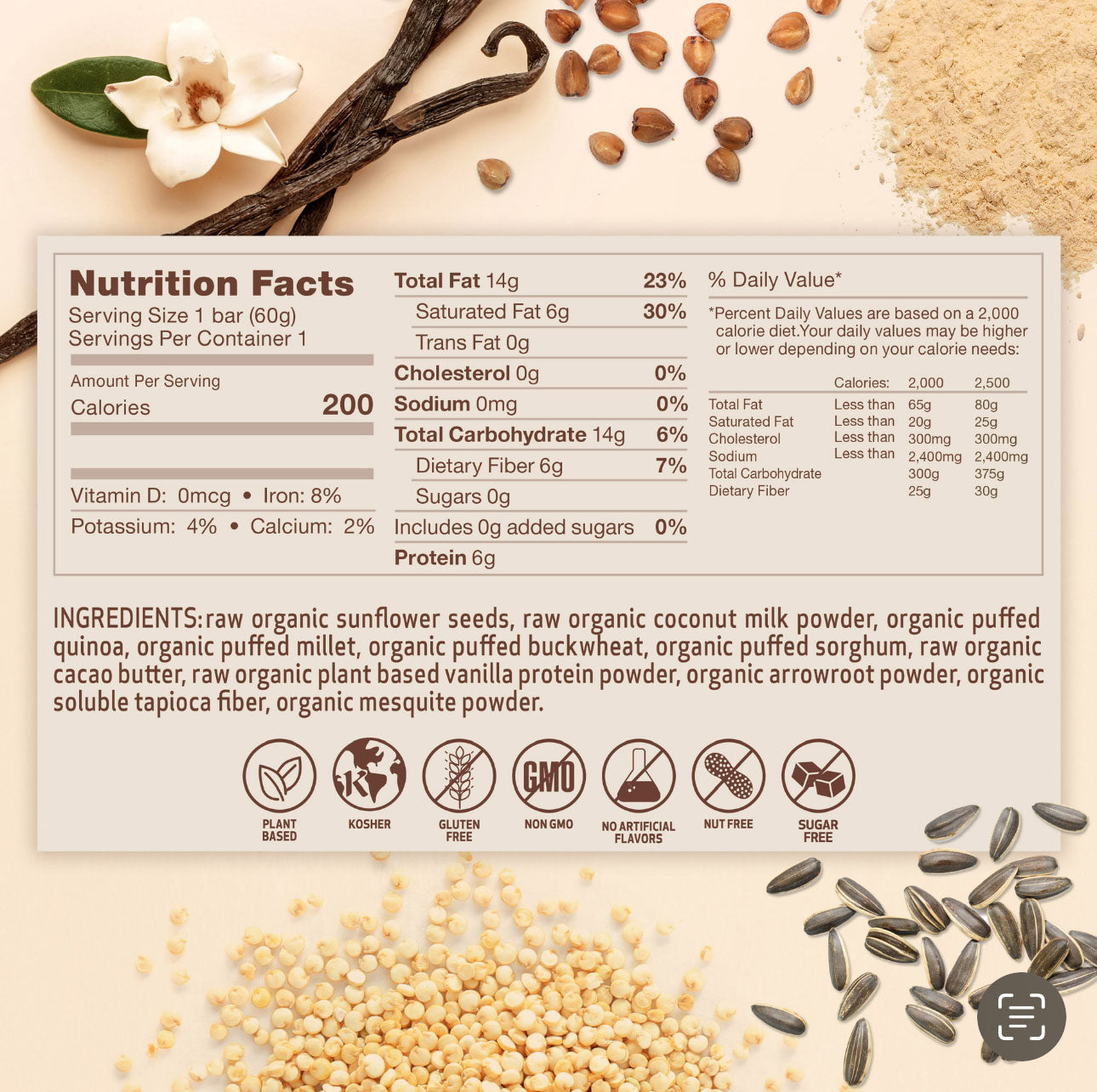 Fitness Sugar - Free Vegan Plant Based Vanilla Protein Nutritional Bars - Vegan America