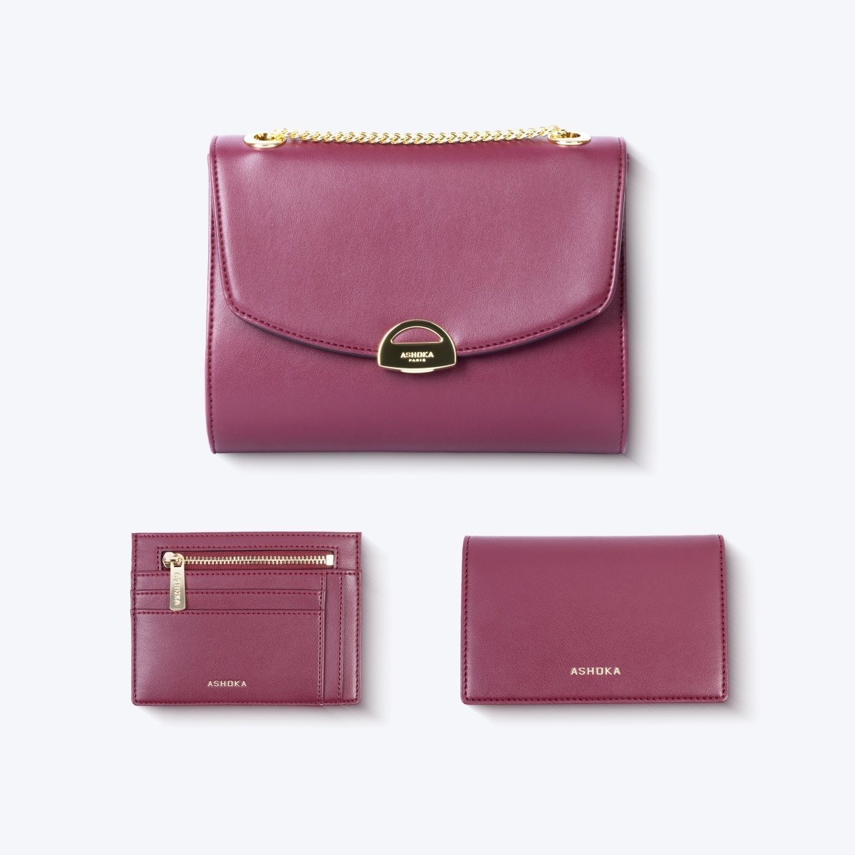 Uppeal™ Bordeaux Zipped Card Holder - Vegan America