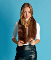 Joséphine Warm Brown Vegan Fur Scarf - Vegan America
