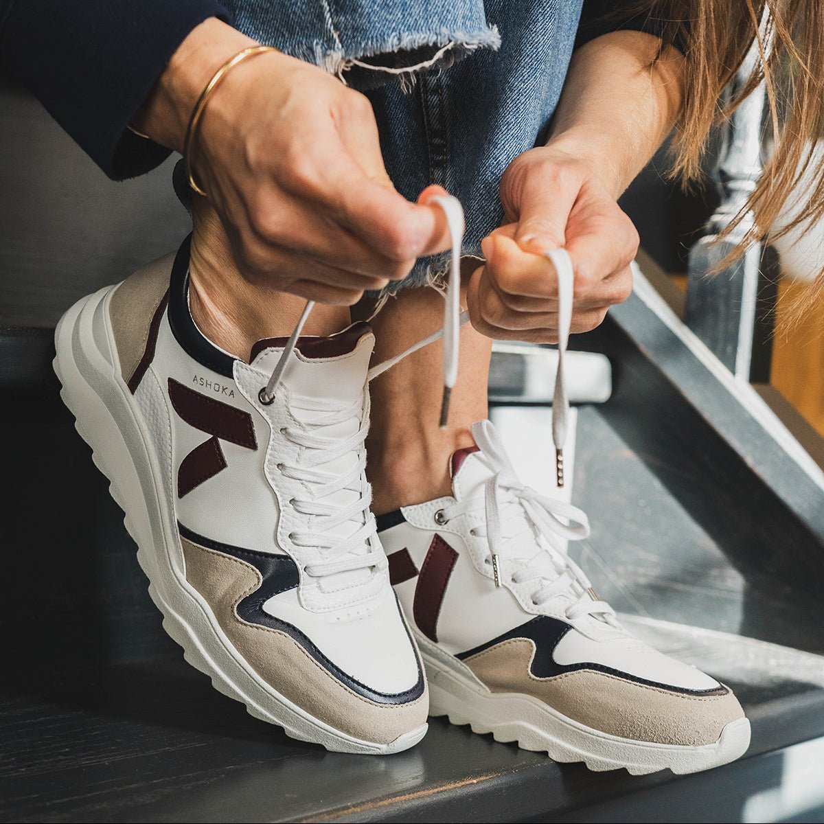 Lewis Running Sneaker – Biosourced & Recycled Bordeaux Navy - Vegan America